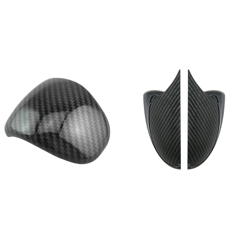 

1 Pcs Gear Lever Shift Knob Lid Cover Trim & 2 Pcs Rearview Mirror Cover Trim