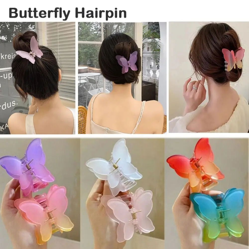 

Gradient Colour Hair Accessories Hair Styling Tools Butterfly Hairpin Large Hair Clips Women Hair Claw Girls Barrettes