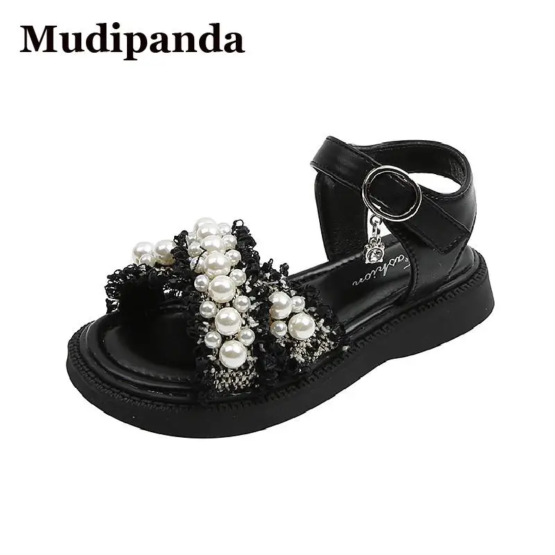 

Children's Pearl Trend Sandals 2022 Summer Baby New Fashion Explosive Fairy Princess Shoes Little Girls Soft Sole Beach Shoes