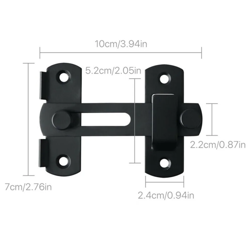 

Door Bolts Matte Black Stainless Steel Gate Latches Flip Latch Safety Door Bolt Latch Lock Hardware Door Accessories