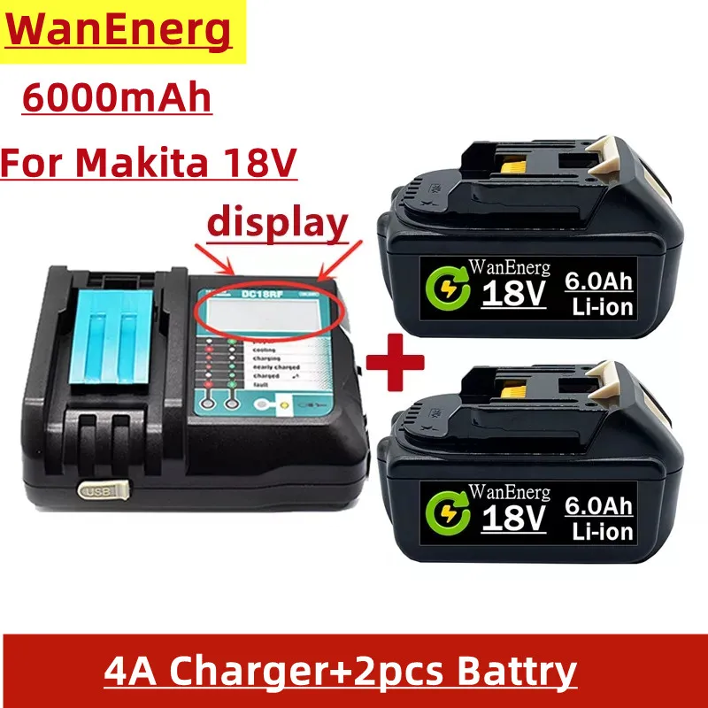 

18В батареи используются для зарядки электрических приборов Makita 18V 6.0Ah, LED ион лития заменяется LAT BL1860B BL1860 BL1850