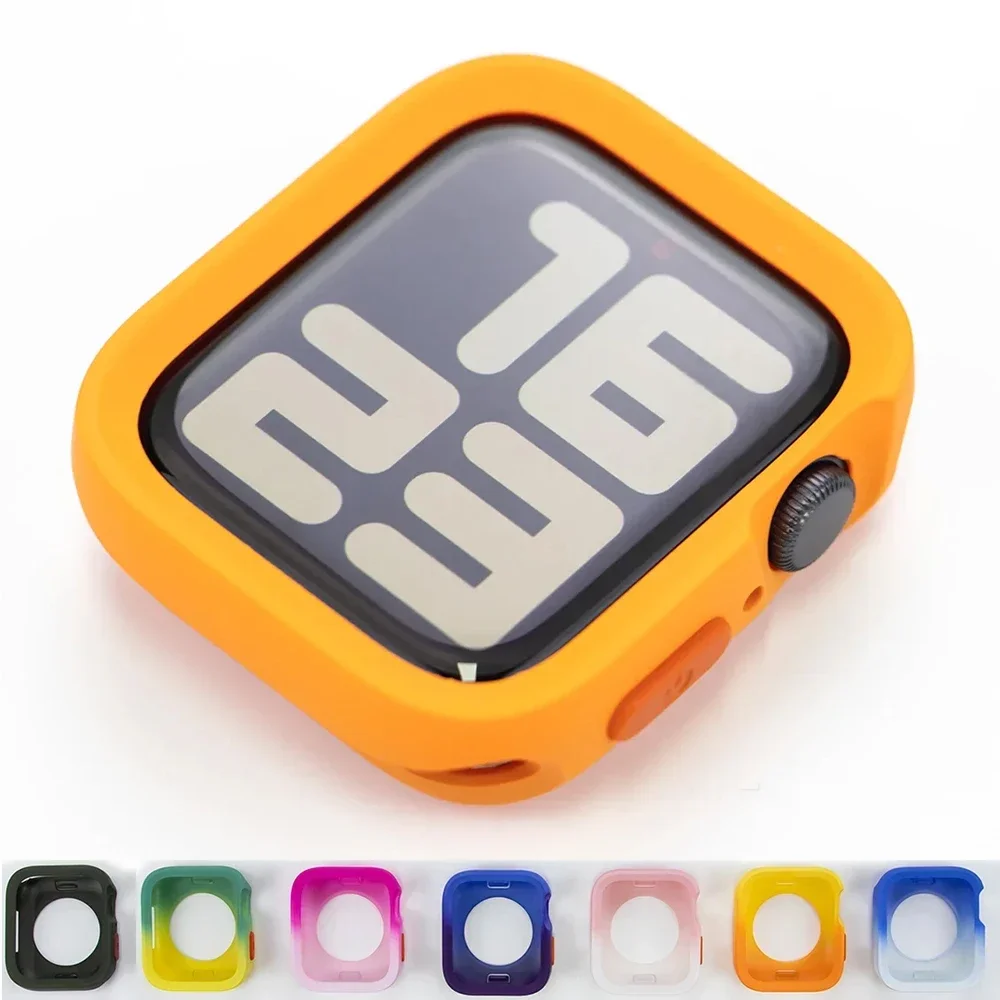 Фото Мягкий силиконовый чехол Candy для Apple Watch Cover 46 мм 42 мм 49 45 41 мм Защита для Iwatch Ultra 3 Series 11 10 9 8 7 6 Se Armor №1