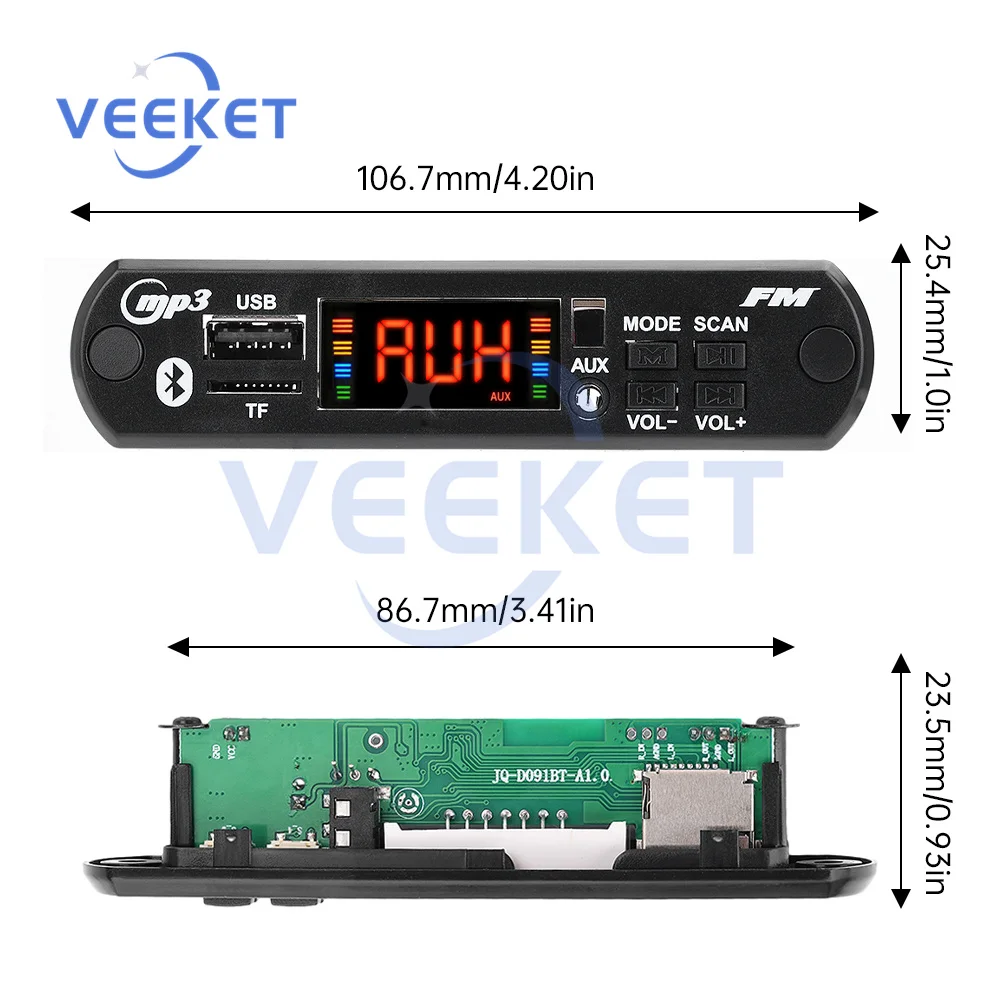 Mp3-декодер с цветным экраном Bt 5 0 В/12 В кардридер поддержкой функции функция