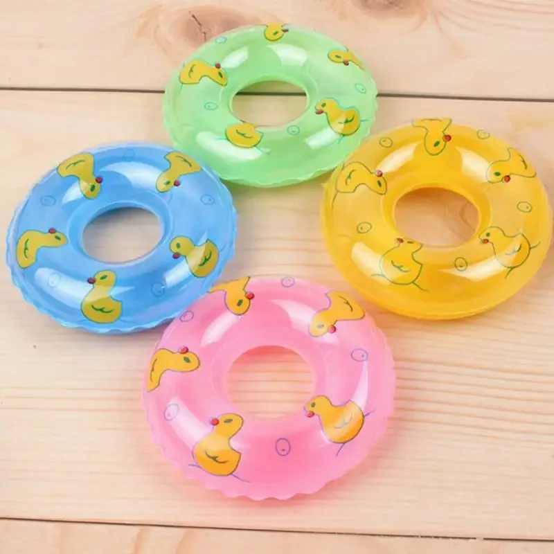 Kids Mini Donuts Swim Ring Bath Toy Summer Fun Swimming Pool Accessory Float Toys For Rubber Ducks Doll Inflatable