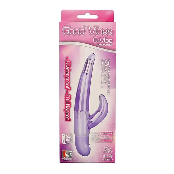 Фиолетовый вибратор для G-стимуляции GOOD VIBES G-VIBE - 16 см. | Красота и здоровье