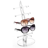 clear 5 glasses eyeglasses sunglasses storage display stand holder organizer case show rack for retail counter display organizer