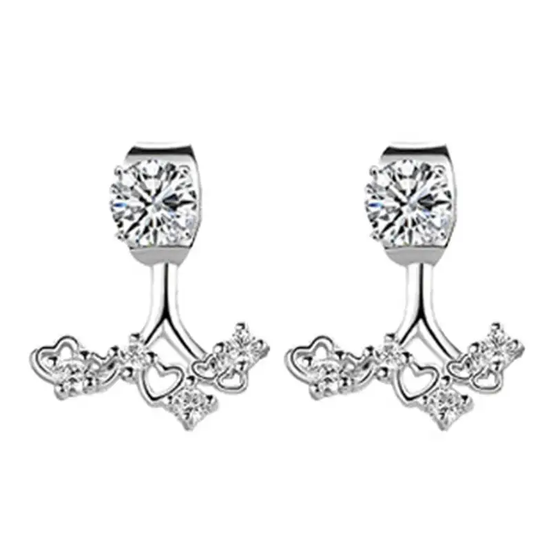 

Tassel Earrings Jewelry Girls Silver Plated Day Korean Simple Personality Fashion Sweet Pearl Earrings Back Hanging for Women