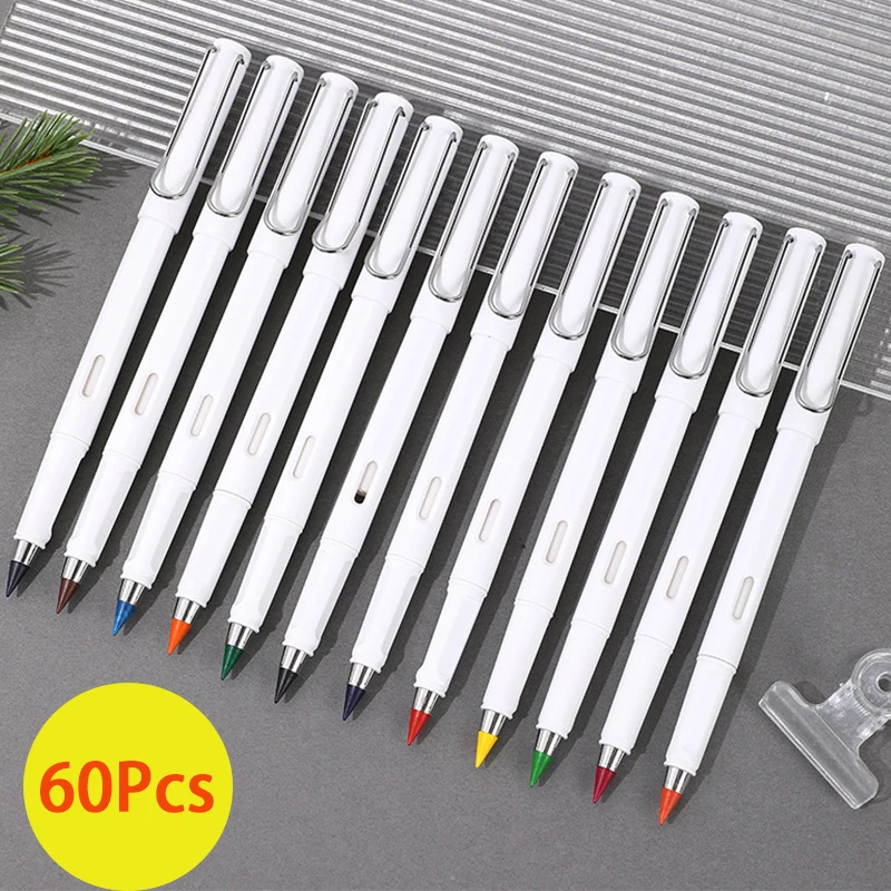 

60Pcs Colored Everlasting Pencil Colorful Infinity Writing Pencils Reusable Inkless Infinite Drawing Painting Pencils