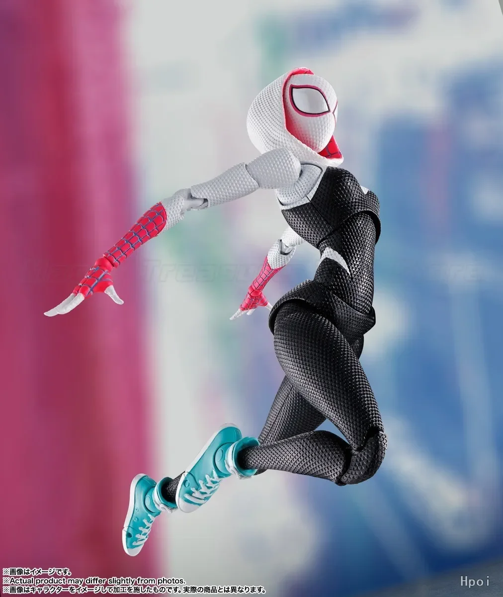 Фото В наличии: Оригинальная фигурка BANDAI SPIRITS S.H.Figuarts ACROSS SPIDER-VERSE PART ONE Spider-women, модель игрушки, подарок №5