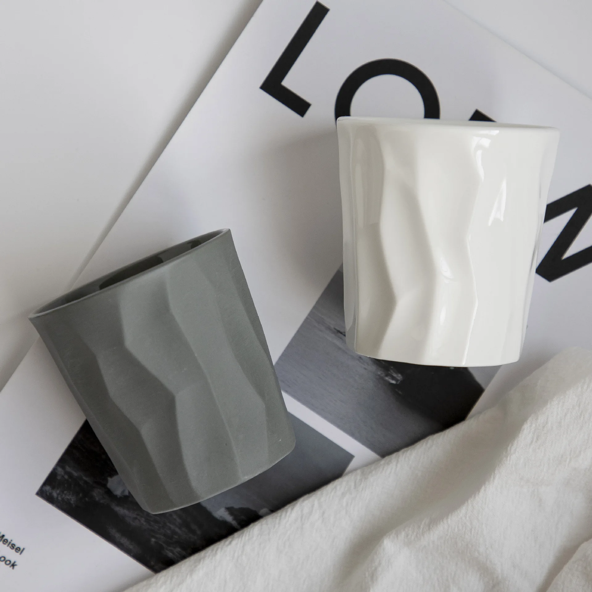 

Nordic Style Ceramic coffee cup simple frosted water milk mug without handle household office drinkware gifts