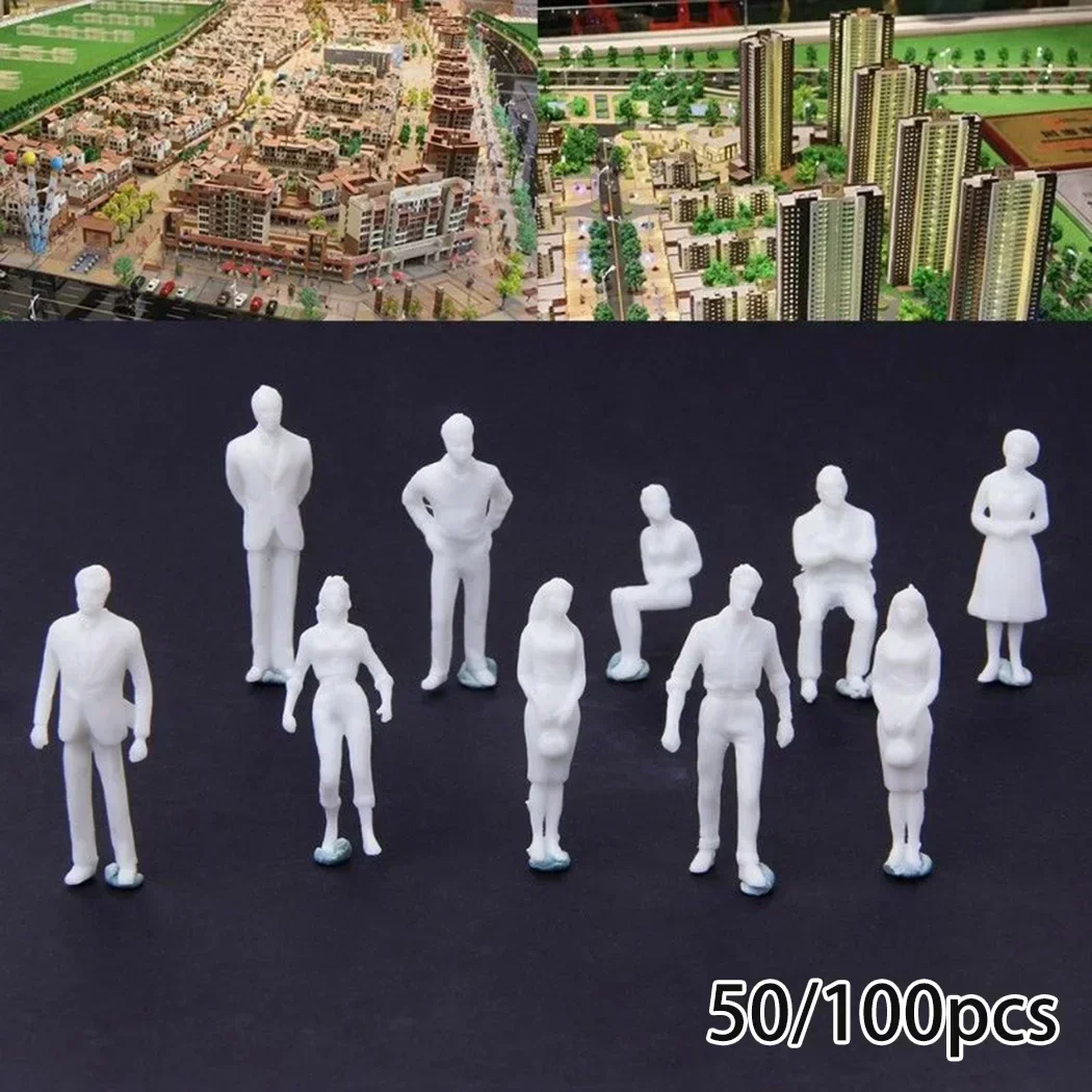 50100 шт. масштаб 1:75, 25 мм, модель, миниатюрные белые фигурки, архитектурная модель человека, модель для изготовления уличного декора наземной сцены (art.: 3920cb44a70dc) - 3920cb44a70dc