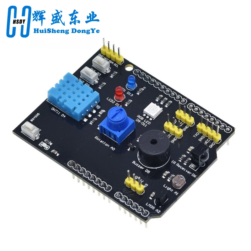Плата датчика 9 в 1 многофункциональная расширения DHT11 LM35 температурная влажность