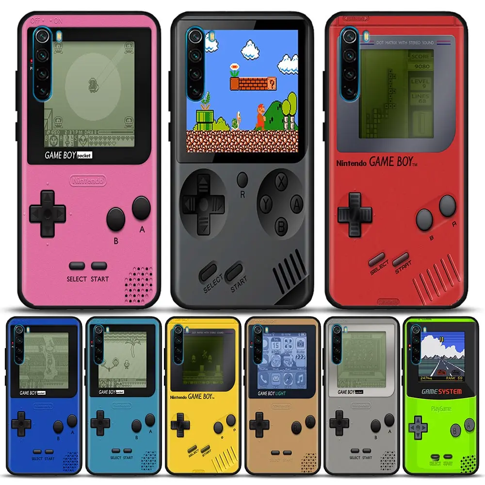 

Classic Mobile Game-Boy Girl Model Case For Redmi 10 10A 10C 9 9T 9A 9C 9I 8 8A 7 7A 6 6A Power Prime 2022 5G Black Cover Funda