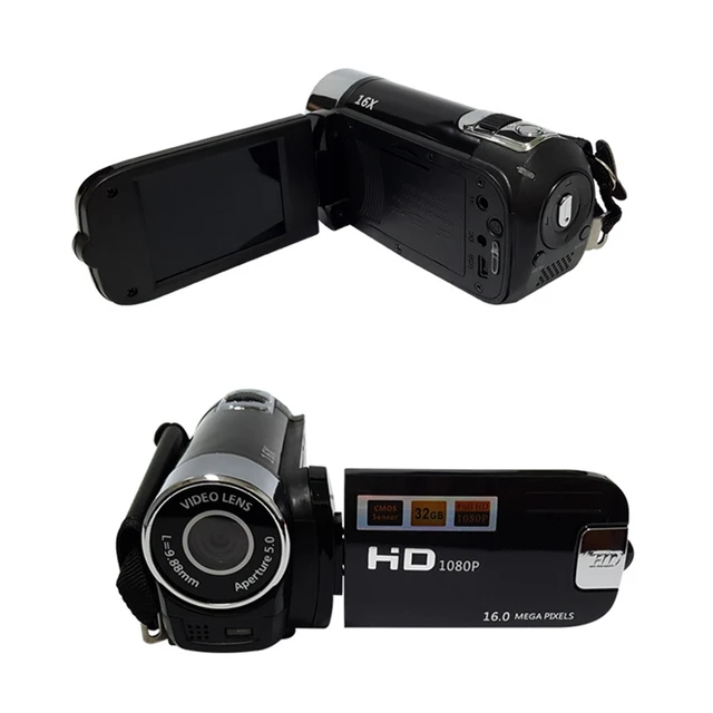 Digital Camcorder 1080P Full HD 16MP DV Camcorder Digital Vlog Cam Video Camera 270 Degree Rotation Screen 16X Night Shoot Zoom 4
