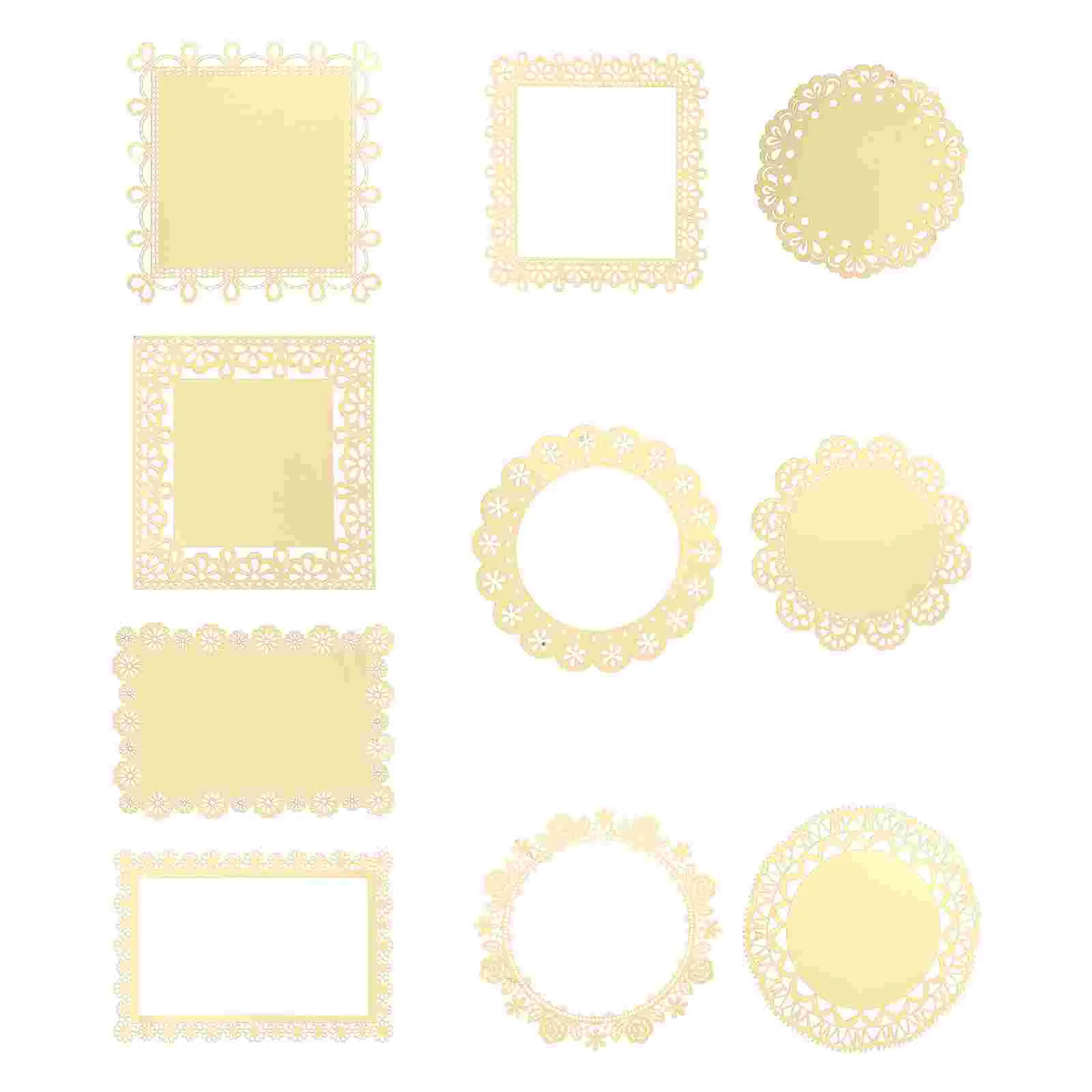 

Paper Lace Stickers Scrapbook Hollow Round Journal Flower Craft Decals Journaling Napkins Scrapbooking Vintage Decorative