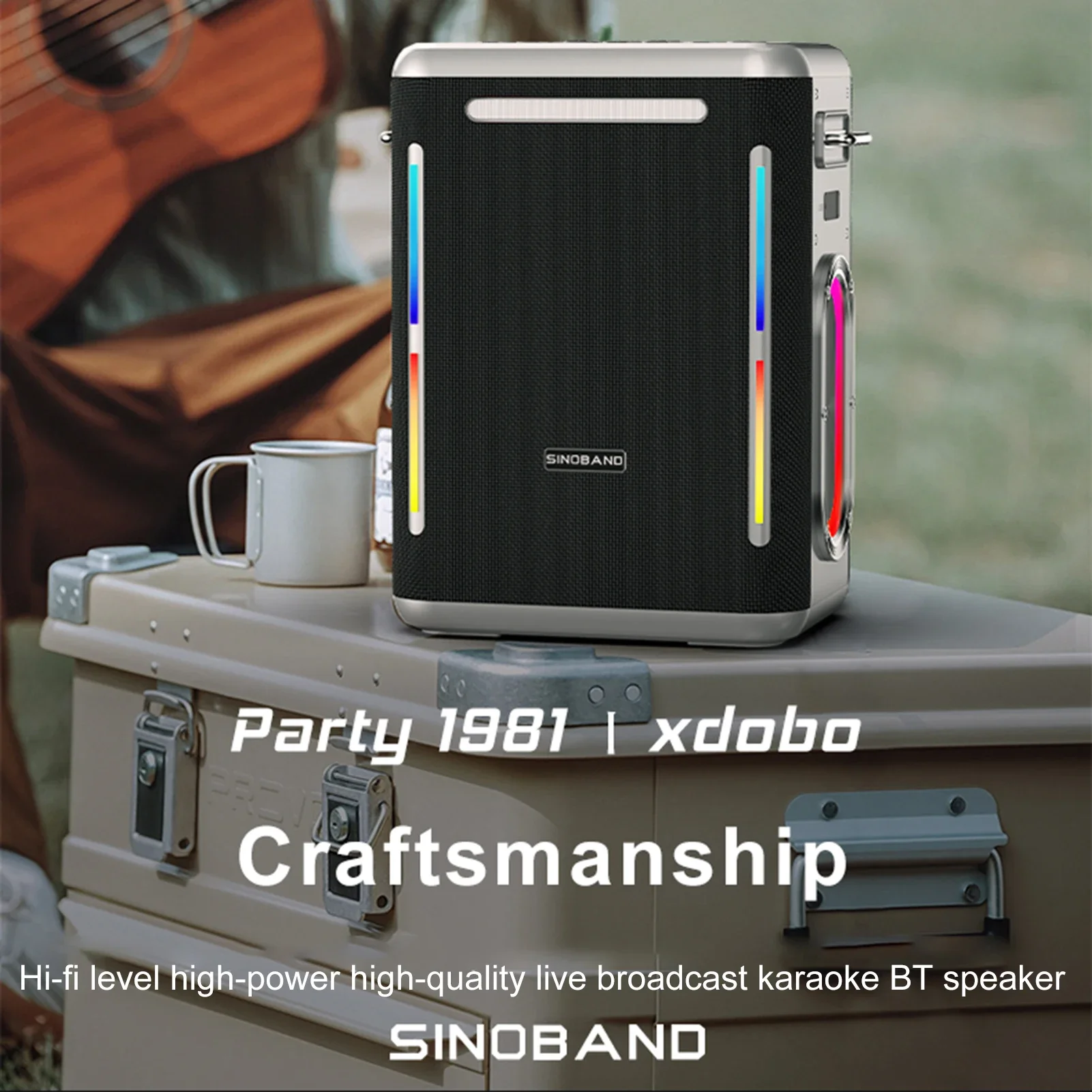 Портативная Bluetooth-колонка XDOBO вечерние 1981 высокая мощность 300 Вт с RGB-подсветкой и