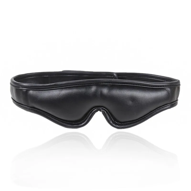 Фото БДСМ кожаный кляп для рта повязка на глаза Eyemask для щенка для игры в искусственную собаку жгуты для взрослых игр эротические секс-игрушки дл... №2