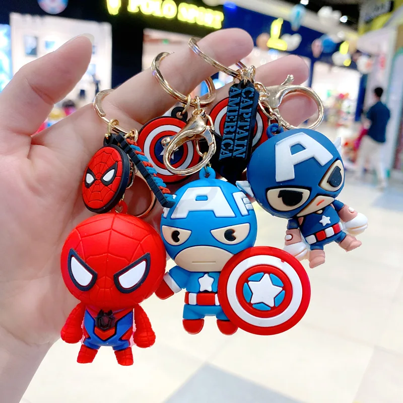 

Брелки для ключей с героями мультфильма «супергерой», «Человек-паук», «Железный человек», «Халк», «Тор», «Капитан Америка»