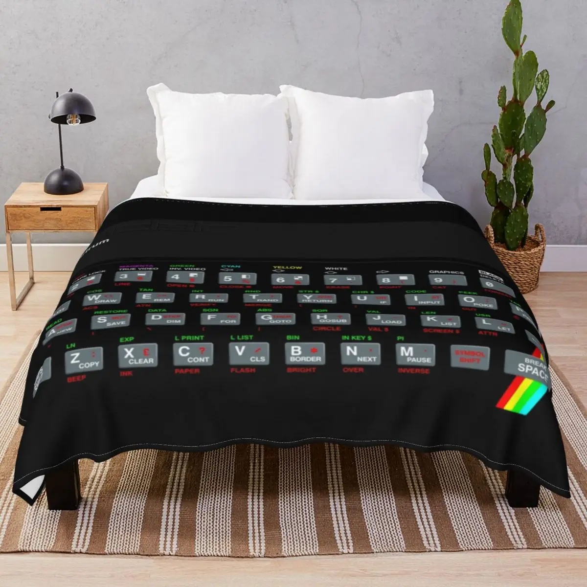 ZX Spectrum Blanket Flannel Textile Decor Soft Throw Blankets for Bedding Sofa Travel Cinema