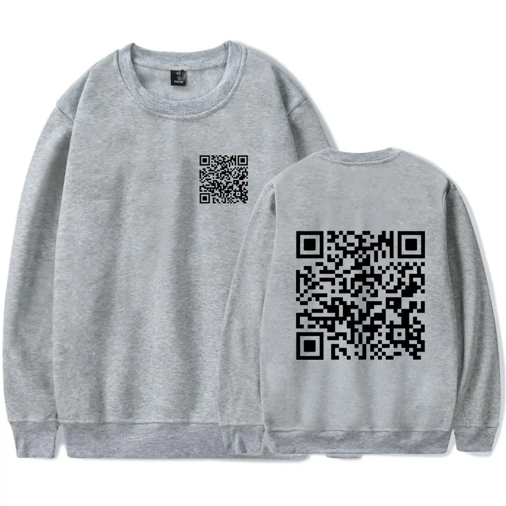 Забавный свитер с цифровым QR-кодом Fu You QR Code толстовка круглым вырезом без шапочки