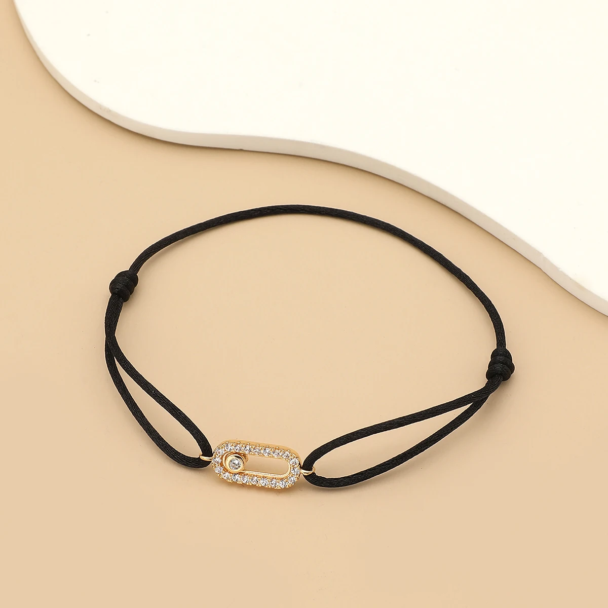2024 новый простой модный женский браслет с циркониевой веревкой на шнуровке