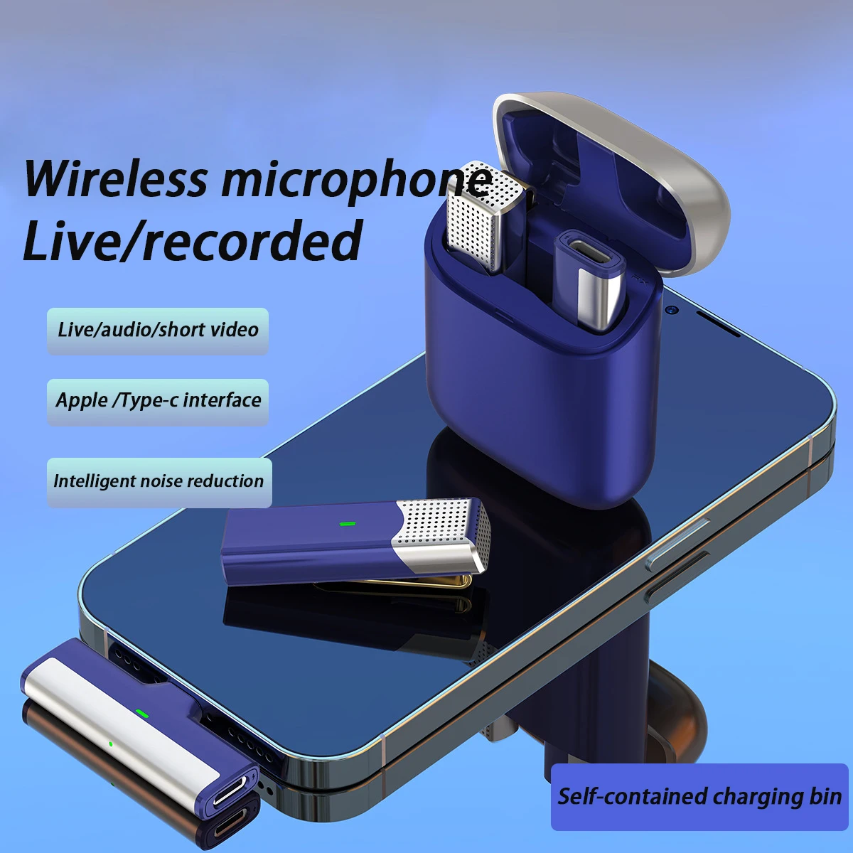 

Wireless microphone lapel anchor radio wheat recording equipment mobile phone special sound card live shooting short video one d