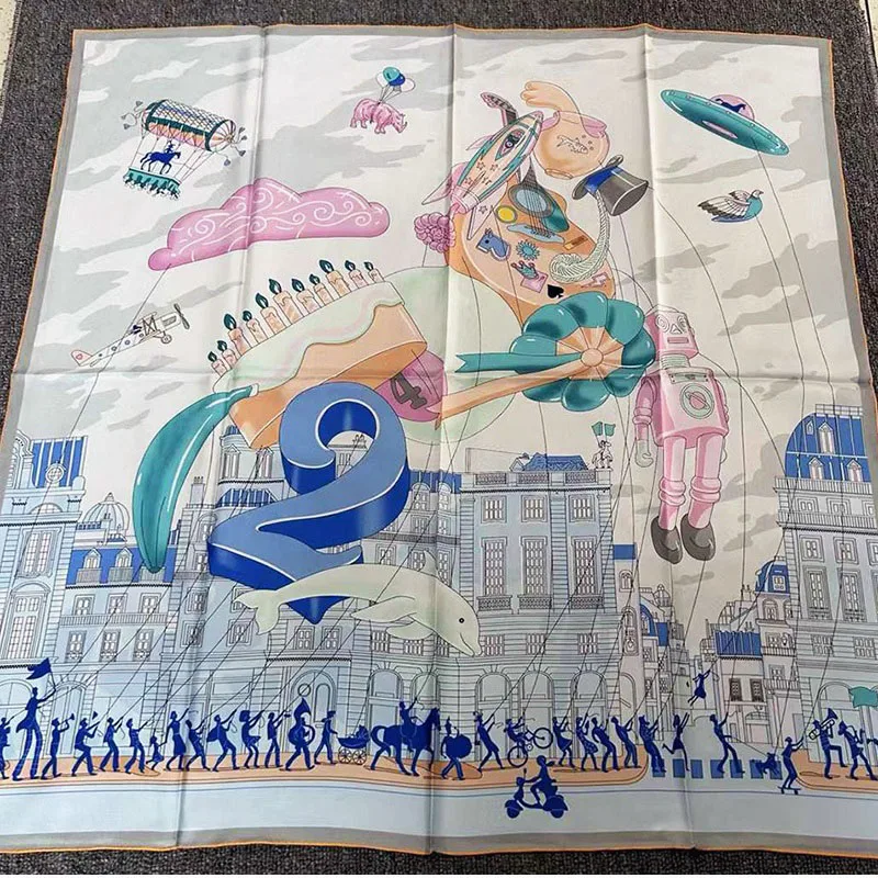 35 &quotбольшой квадратный 100% шелковый платок на голову хиджаб для обертывания