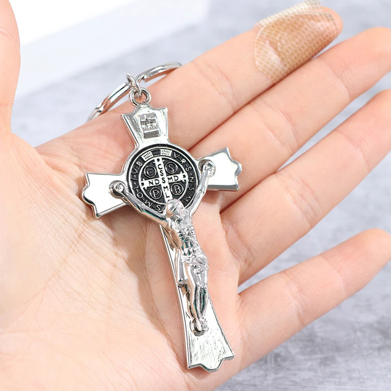 

Jesus Cross Keychains Christian Religious Beliefs Key Chain Jewelry Gift Bag Charm Car Keyring Home Worship Supplies Souvenir