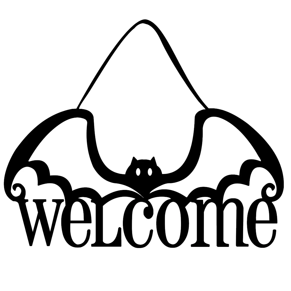 

Door Decor Sign Hanging Decoration Nonwoven Party Welcome Bat Hallowen Palque Hangers Treat House Haunted Trick Or Spooky Plaque