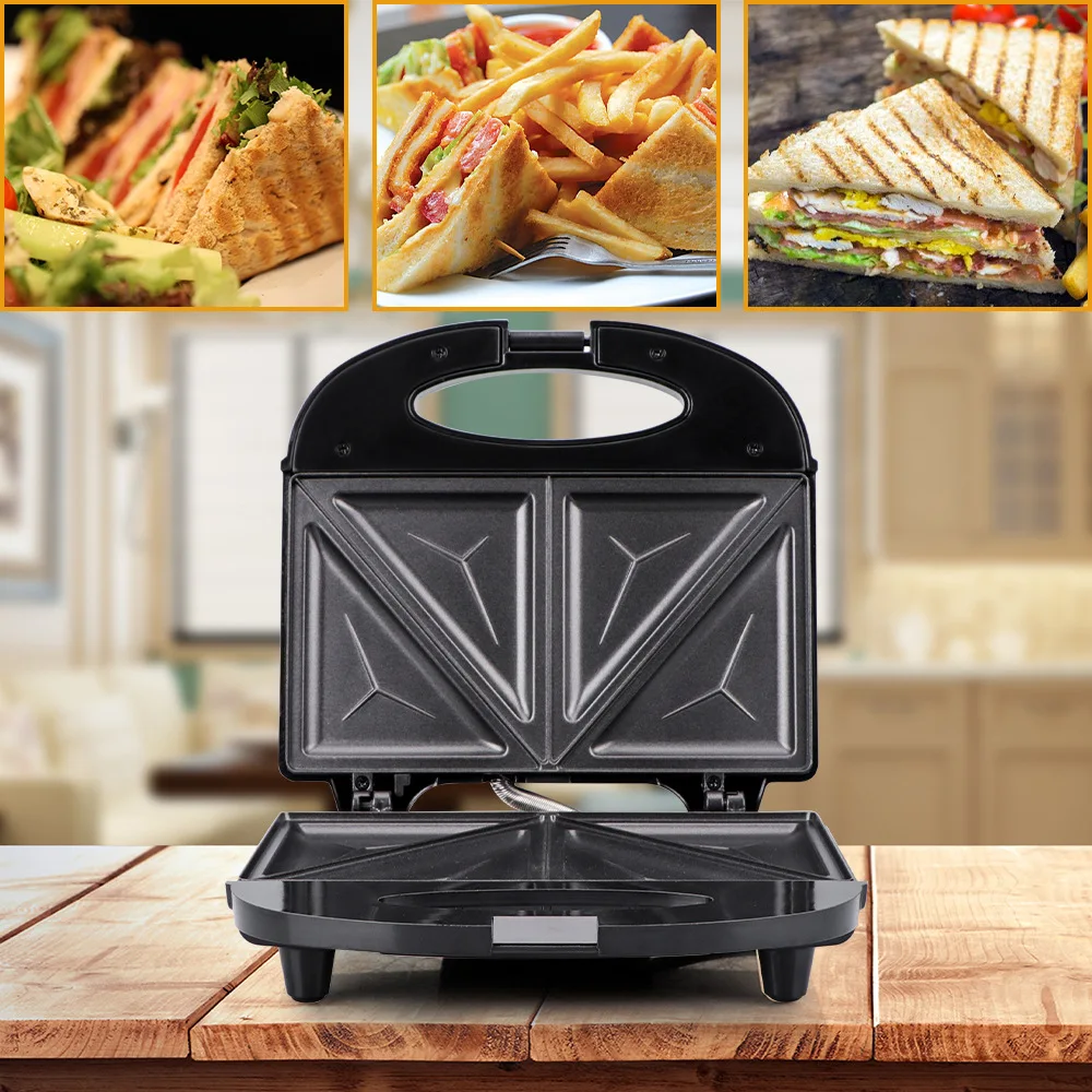 Electric Sandwich Maker Indoor Grill Kitchen Easy to Clean and Storage Perfect for Breakfast Grilled Cheese Egg Bacon Steak |