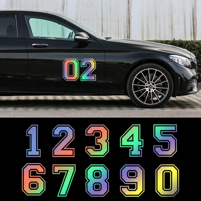 1 шт. номера 0123456789 автомобильный шлем гоночные виниловые наклейки украшение для мотоцикла аксессуары Автомобильные наклейки Waterprool модные ПВХ