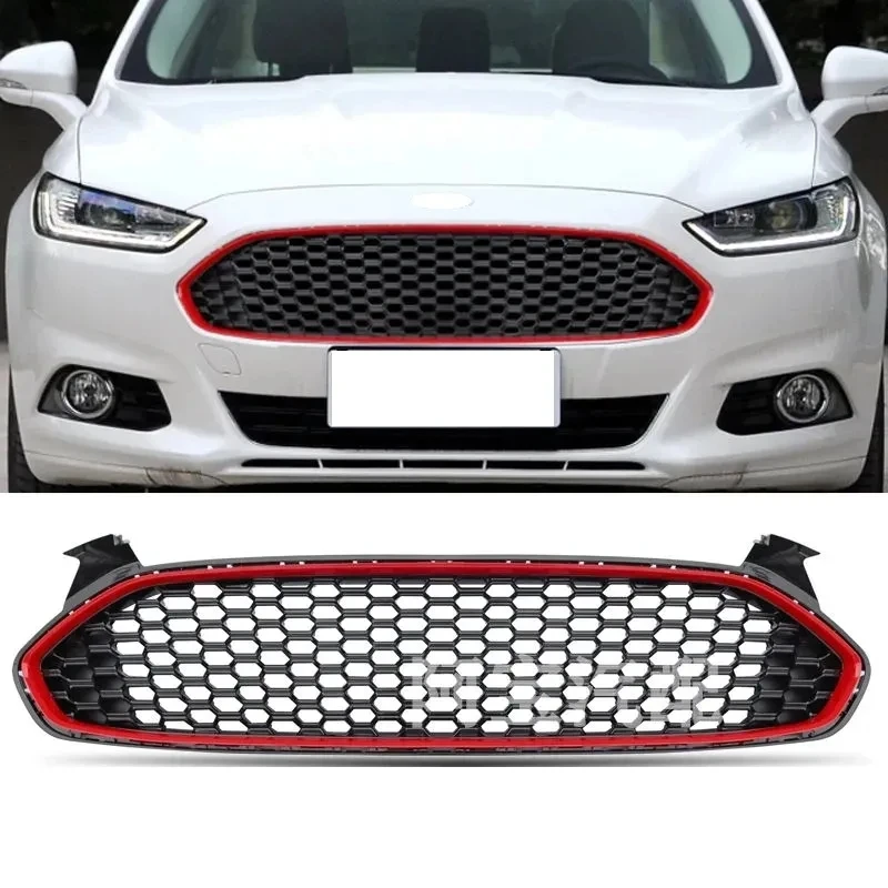 

Car Mesh Grill Front Bumper Grille For Ford Mondeo 2013 2014 2015 2016