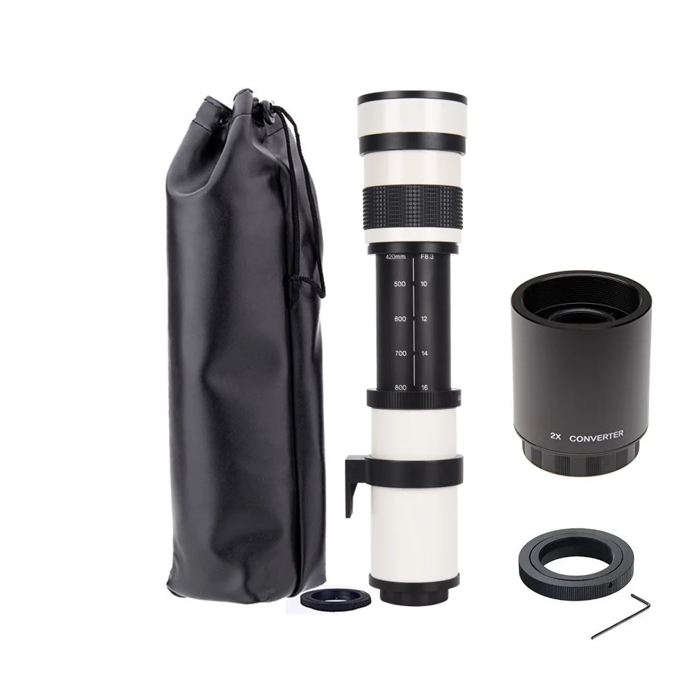 Зум-объектив JINTU 420-1600 мм F/8,3 для камер Canon Nikon Sony Pentax ...