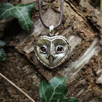 creative vintage punk gothic owl pendant necklace mens ladies universal hip hop rock necklace party everyday jewelry gift