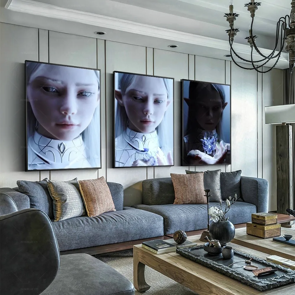 

Цифровая печать на холсте Forbeauty Alien Princess, водостойкая картина маслом для домашнего декора, можно использовать снаружи