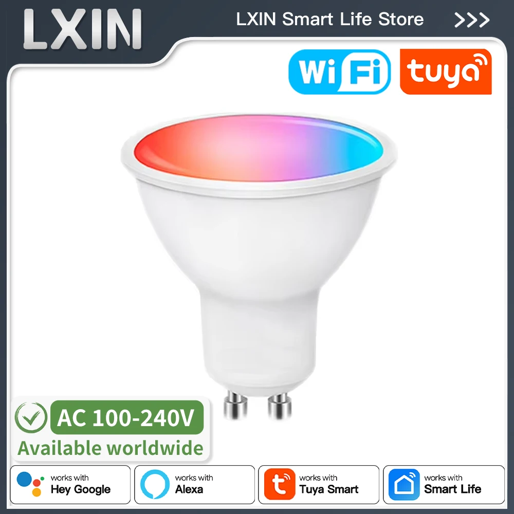 

Tuya Wi-Fi ZigBee RGB CCT Светодиодная лампа 5W