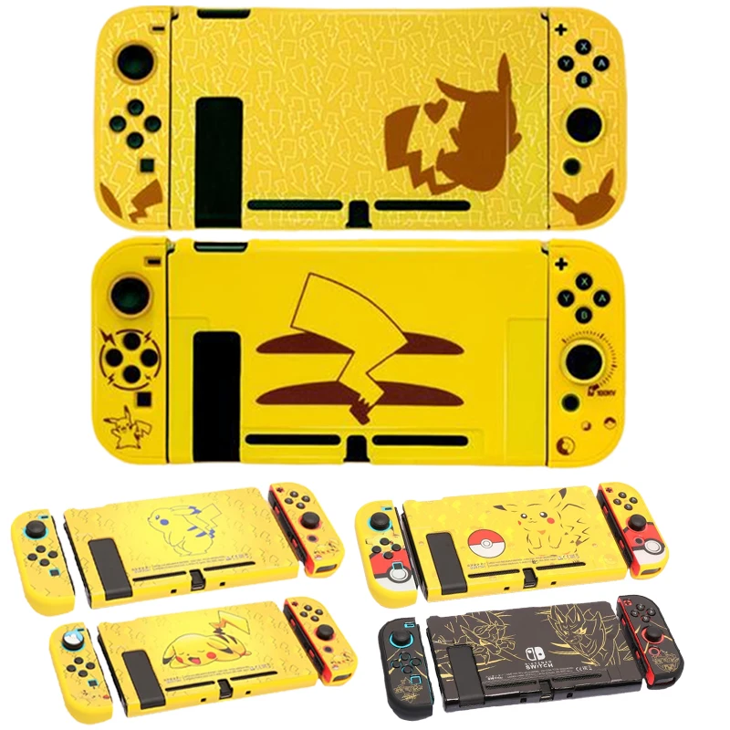 Чехол Pokmeon Pikachu для контроллера Nintendo Switch, ударопрочный мультяшный защитный чехол для игрового автомата, аксессуары