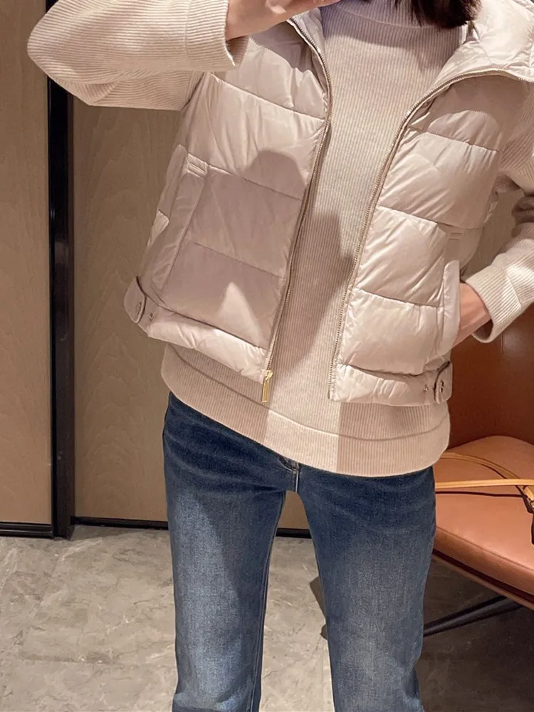 

Женский пуховик с капюшоном, теплая простая универсальная зимняя куртка на молнии, новинка 2023, женское Свободное пальто