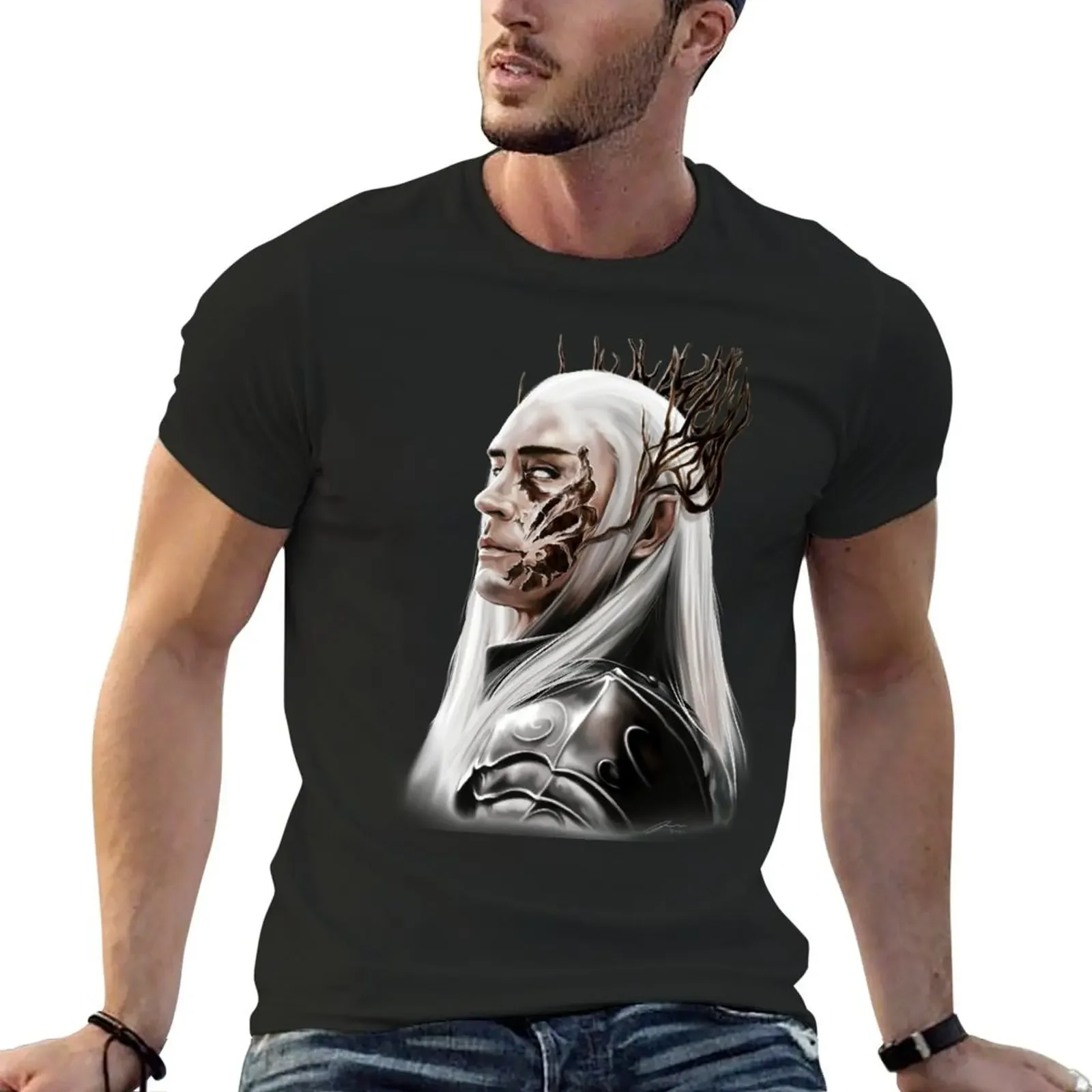 King Thranduil - футболка с прозрачным фоном футболки рисунком рэпера простые мужские