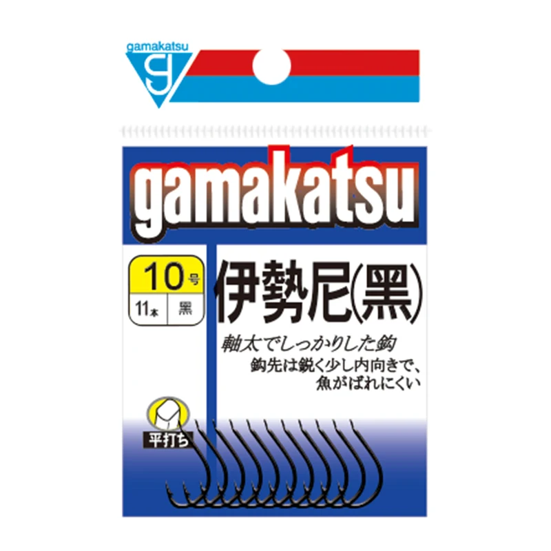Фото Быстрая доставка! Набор колючих крючков Gamakatsu Ishinu — высокопрочный крючок для ловли озера/реки — 1–15 лет #   Размеры на складе №5