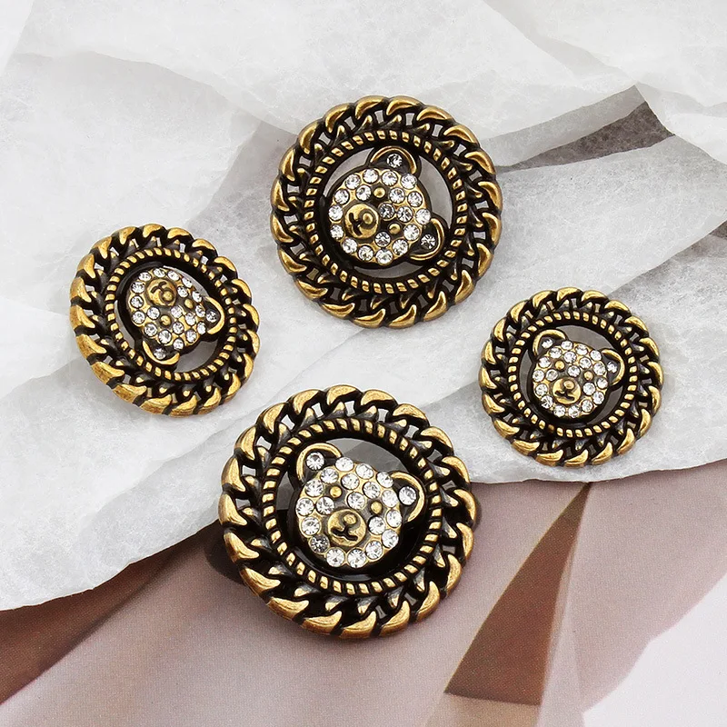 6 шт. маленькие духи с мультяшным медведем роскошные украшения со стразами