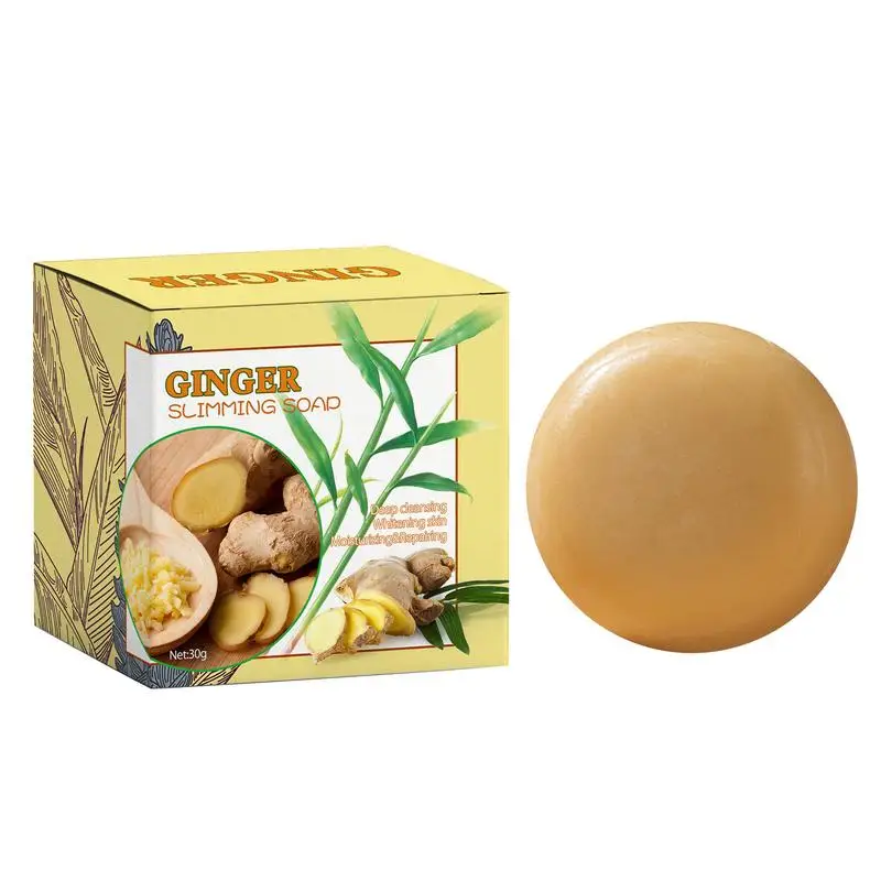 

Ginger Handmade Bath Soap 30g Natural Organic Soap Bar With Ginger Essential Oil Lymphatic Detoxes Slimming Soap For Swelling