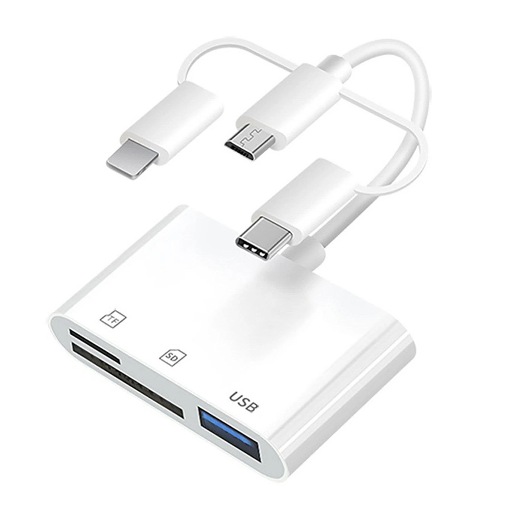 

Устройство для чтения карт памяти 3 в 1, многофункциональная док-станция, SD-карта, OTG удлинитель, адаптер для телефонов, планшетов, компьютеров