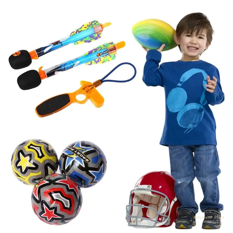 

Y4UD New Rugby Flying for arrow Rocket Spongy Ball Outdoor Sports Toy Series Kids Toy