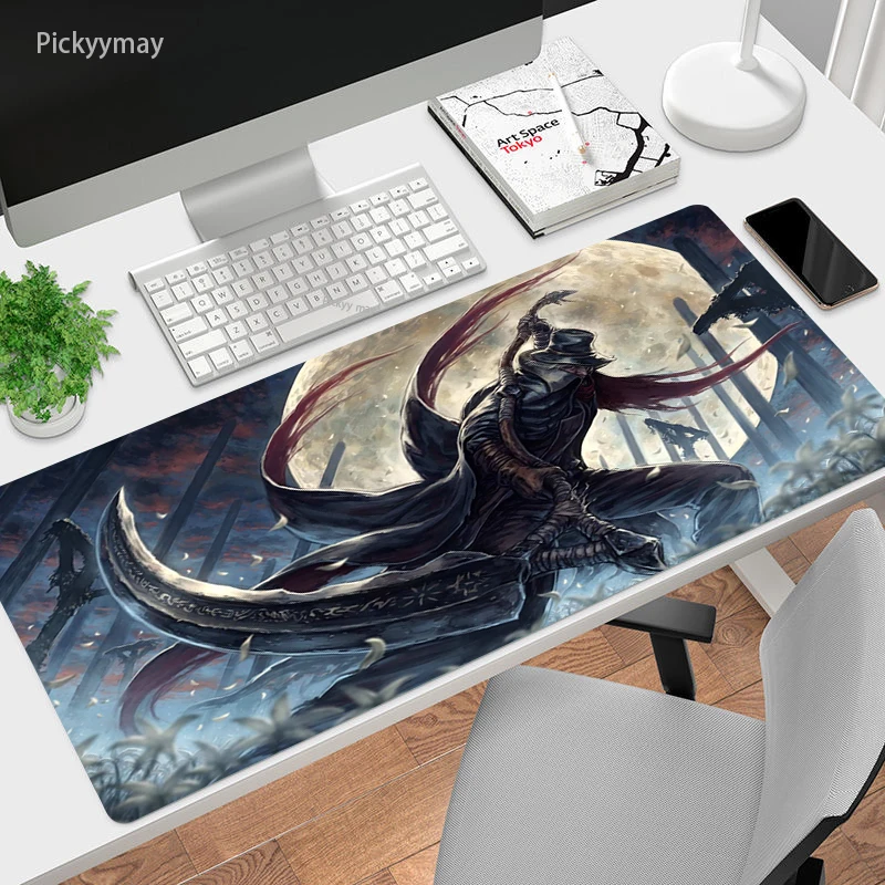 

Large Gaming Mousepad Anime Bloodborne Mouse Pad Computer Mouse Mat Gamer Desk Mat XXL PC Keyboard Carpet Table Mat Overlock