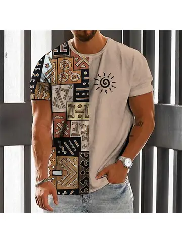 Этнические футболки из полиэстера