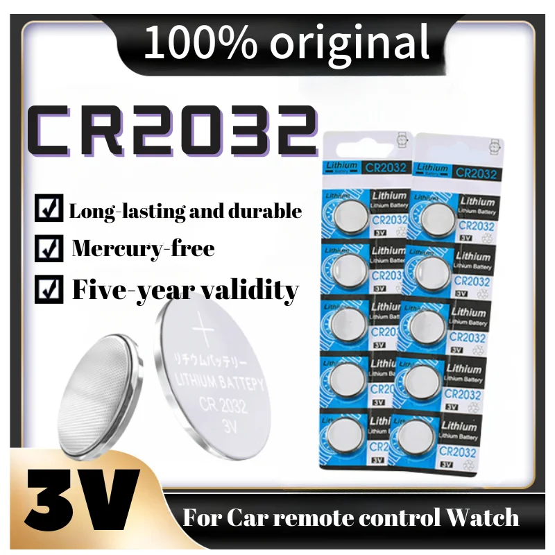 

Новый литиевый аккумулятор CR 2032 3 в DL2032 ECR2032 BR2032 для дистанционного управления часами автомобильными ключами, электрическими игрушечными кнопками, монетницей