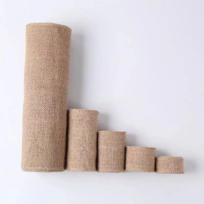 

2-10Meters/Roll Natural Jute Burlap Lace Hessian Hemp Ribbon Vintage Rustic Wedding Party Christmas Decor DIY Crafts Gift Packag