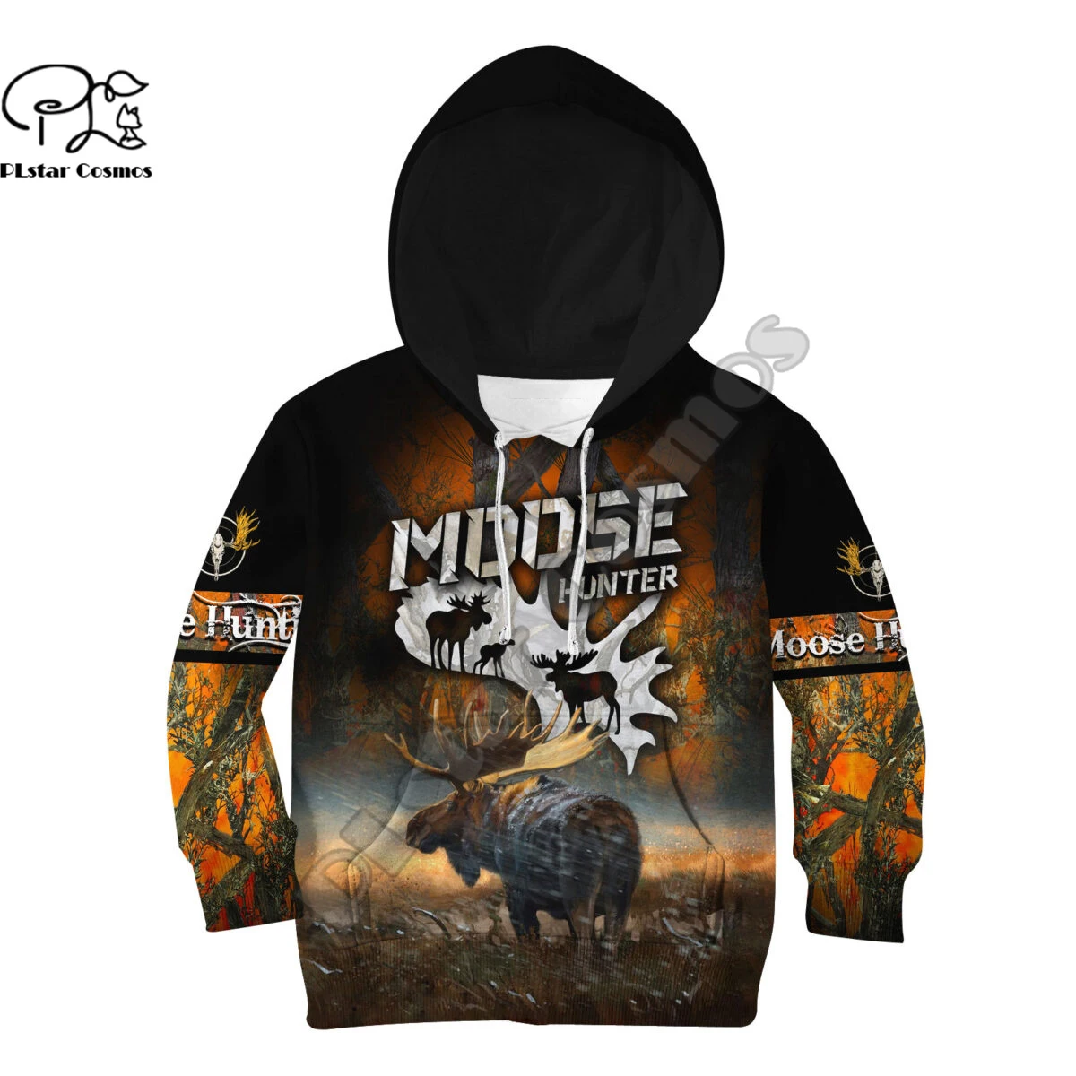 

Deer Hunting Moose Hunter Camo Tattoo Retro 3DPrint Children Jacket Tracksuit Funny Casual Hoodies Kids Harajuku Family Outfit X