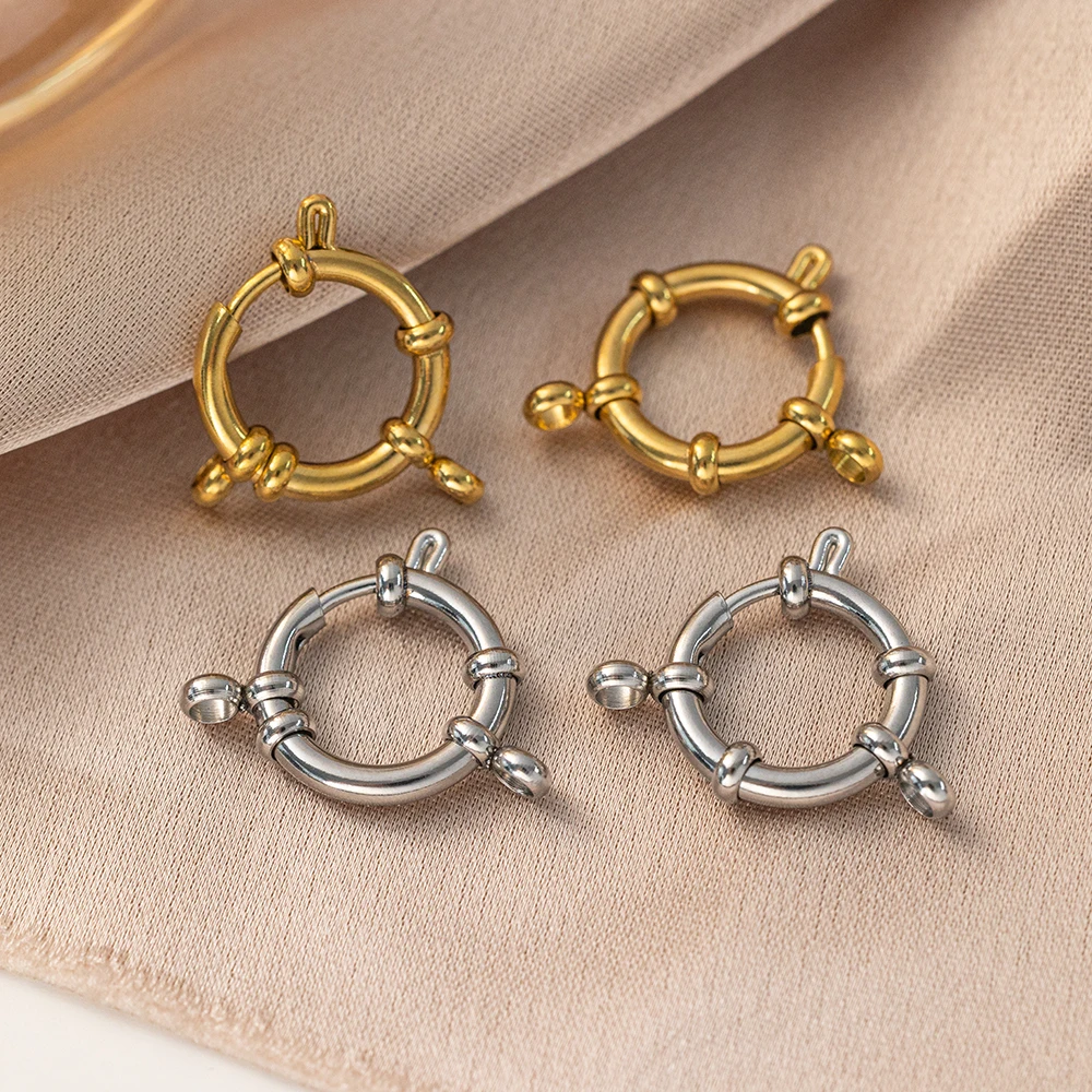 Круглые Пружинные застежки из нержавеющей стали 4 шт. для браслетов ожерелий